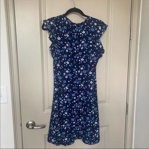 Michael Kors blue floral casual dress
